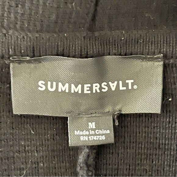 Summersalt Knit Weekend Blazer Size Medium Black Organic Cotton Classic Preppy - Picture 7 of 8